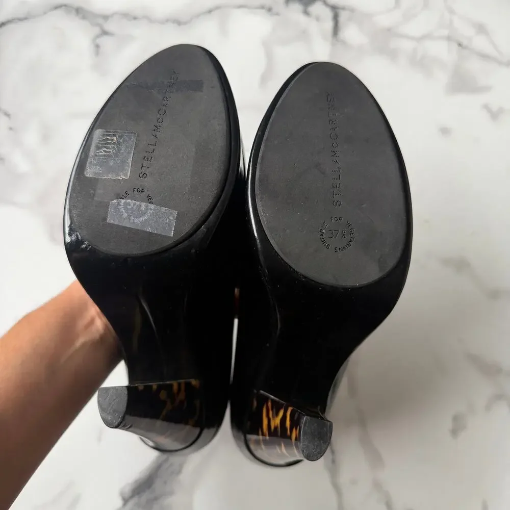 Stella McCartney Corinne Black Platform Pumps Size 37.5